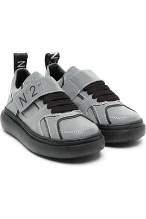 Nº21 Lädersneakers med logotyp