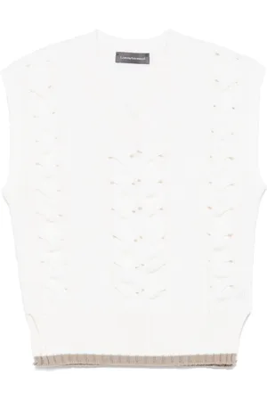 LORENA ANTONIAZZI Kabelstickad croptop