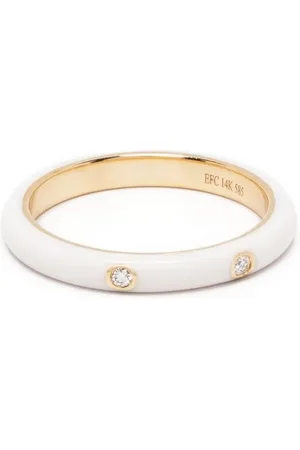 EF Collection Zea diamantring i 14K gult guld