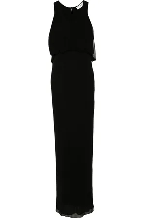 Saint Laurent Draperad maxiklänning