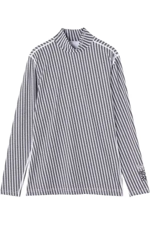 PEARLY GATES Topp med monogram och hög krage