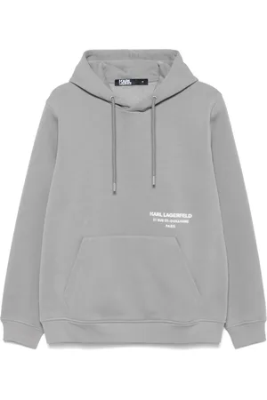 Karl Lagerfeld Hoodie med upphöjd logotyp