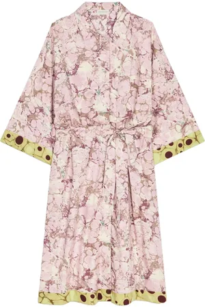 DRIES VAN NOTEN Blommig skjortklänning
