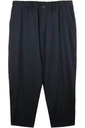 YOHJI YAMAMOTO Raka byxor med plisserad detalj