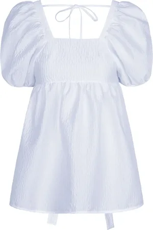 Cecilie Bahnsen Alma blus med matelassé