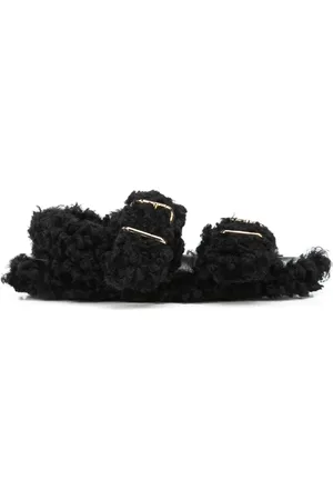 Marni Sandaler med fårpälskant