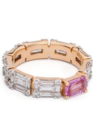 ROSEKEY Ring i 18K roséguld med diamant och safir