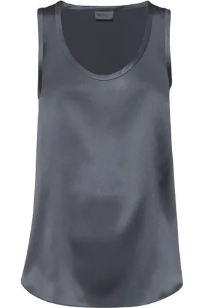 Brunello Cucinelli ärmlös sidentopp