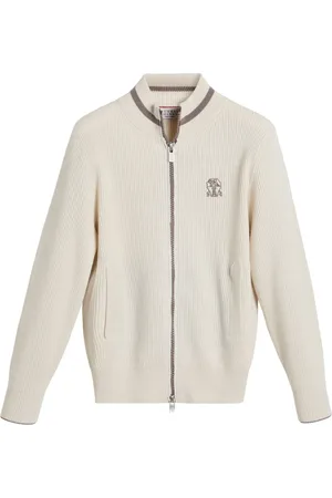 Brunello Cucinelli Ribbstickad kofta