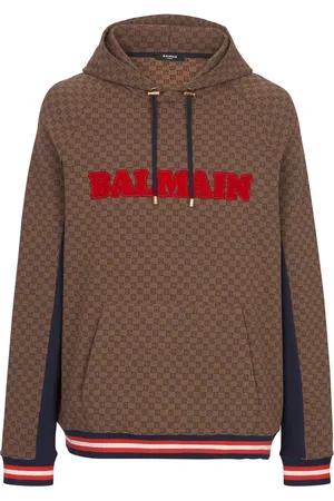 Balmain Hoodie med monogram