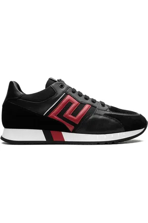 VERSACE Greek Key Contrast Black sneakers