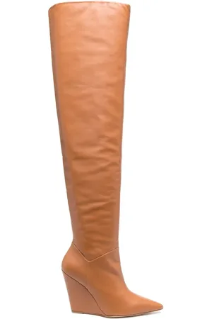 Stuart Weitzman Spetsiga läderstövlar 115 mm