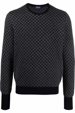 DRUMOHR Mönstrad stickad tröja i jacquard