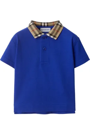 Burberry Pikétröja med rutig krage