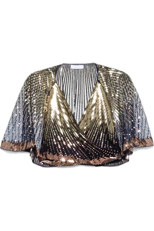 Paco rabanne Kort paljettprydd blus