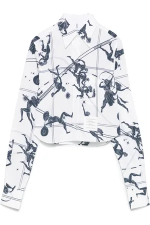 Thom Browne Kort skjorta med spetsig krage