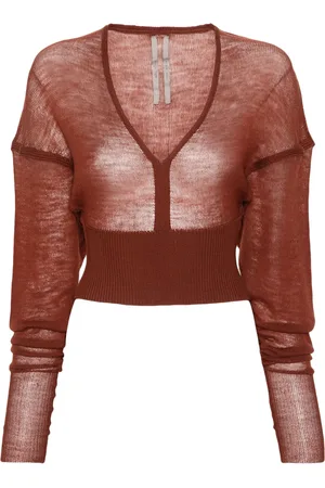 Rick Owens Finstickad kort tröja