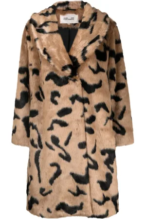 Diane von Furstenberg Djurmönstrad kappa i konstpäls