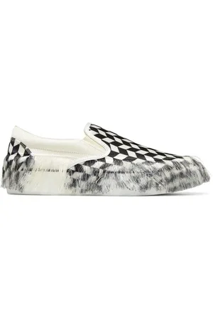DOUBLET Rutiga sneakers med fransdetalj