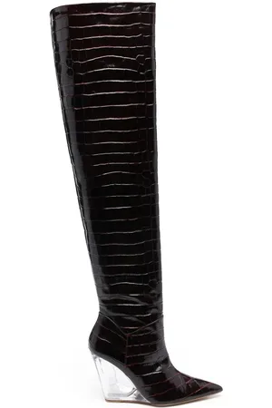 Stuart Weitzman Lucite lårhöga stövlar 100 mm