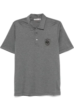 CANALI Pikétröja med logotypmärke