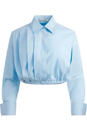 ALICE+OLIVIA Lucile plisserad poplinblus