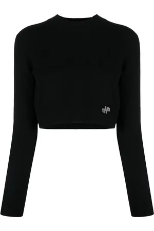 Patou Kort långärmad tröja med logotypmärke