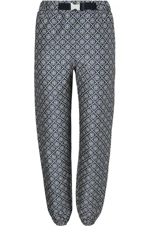 Tory Burch Stickade byxor med monogram