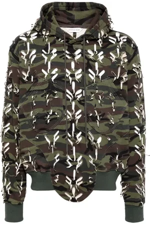 JUNTAE KIM Kamouflagemönstrad hoodie