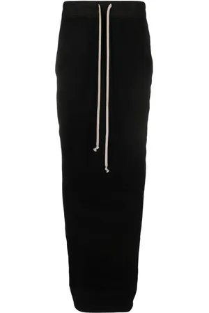 Rick Owens Pillar maxikjol med dragsko