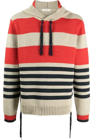 CRAIG GREEN Randig stickad hoodie