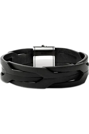 John Hardy Flätat läderarmband