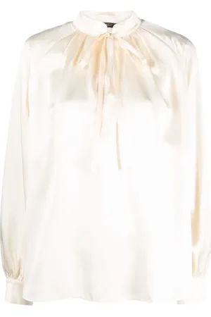 Max Mara Sidenblus med knytning