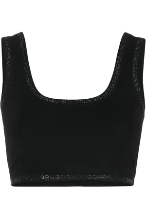 Alexander Wang Croptop med strasskant