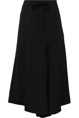 YOHJI YAMAMOTO Asymmetrisk midikjol med dragsko