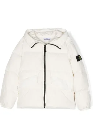 Stone Island Vadderad jacka med logotyp