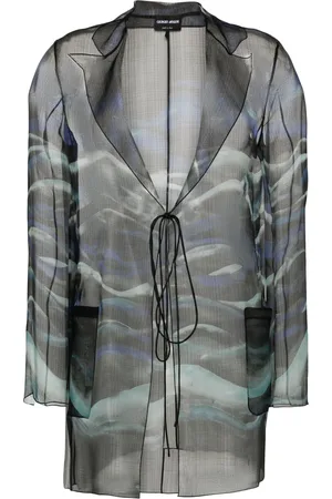 Giorgio Armani Sidenblus med abstrakt tryck