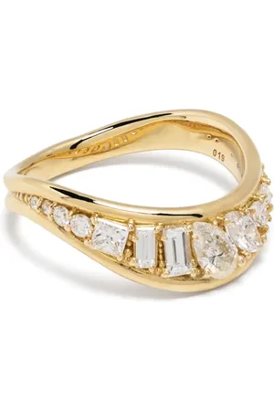Fernando Jorge Stream Wave diamantring i 18K gult guld