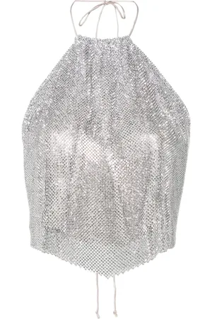 MANURI Paper Rock topp med halterneck