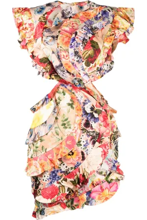 ZIMMERMANN Spliced blommig miniklänning