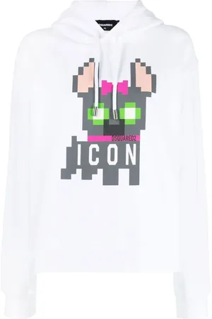 Dsquared2 Icon hoodie med pixelerat tryck
