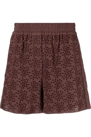 Brunello Cucinelli Shorts med blomsterbrodyr