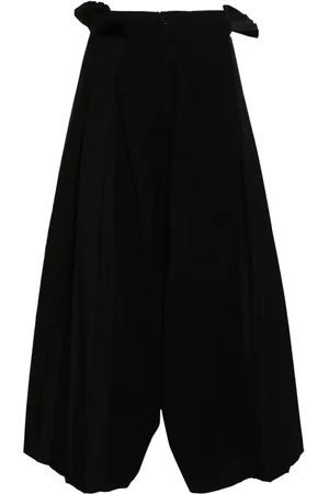 YOHJI YAMAMOTO Plisserade byxor med vida ben