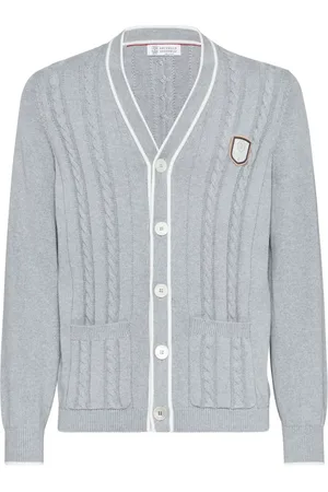 Brunello Cucinelli Kabelstickad kofta