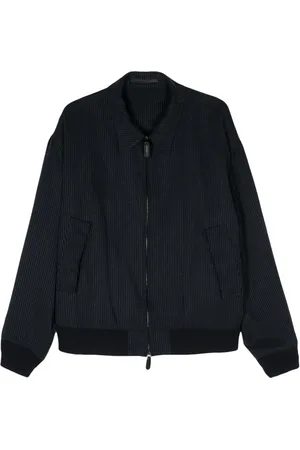 Giorgio Armani Randig bomberjacka med dragkedja