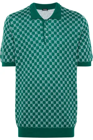 Kiton Stickad pikétröja med monogram