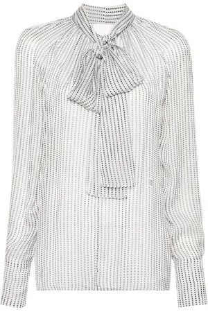 Givenchy Draperad kort sidenblus