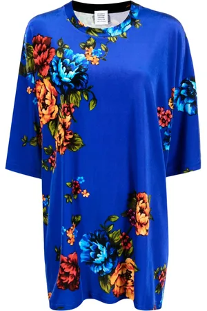 Vetements Blommig kortärmad blus