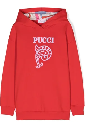 PUCCI Junior Hoodie med upphöjd logotyp