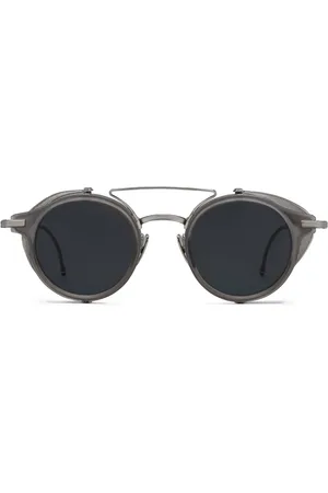 Thom Browne Runda solglasögon med sidoskydd